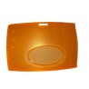 Porte badge rigide orange fluo transparent